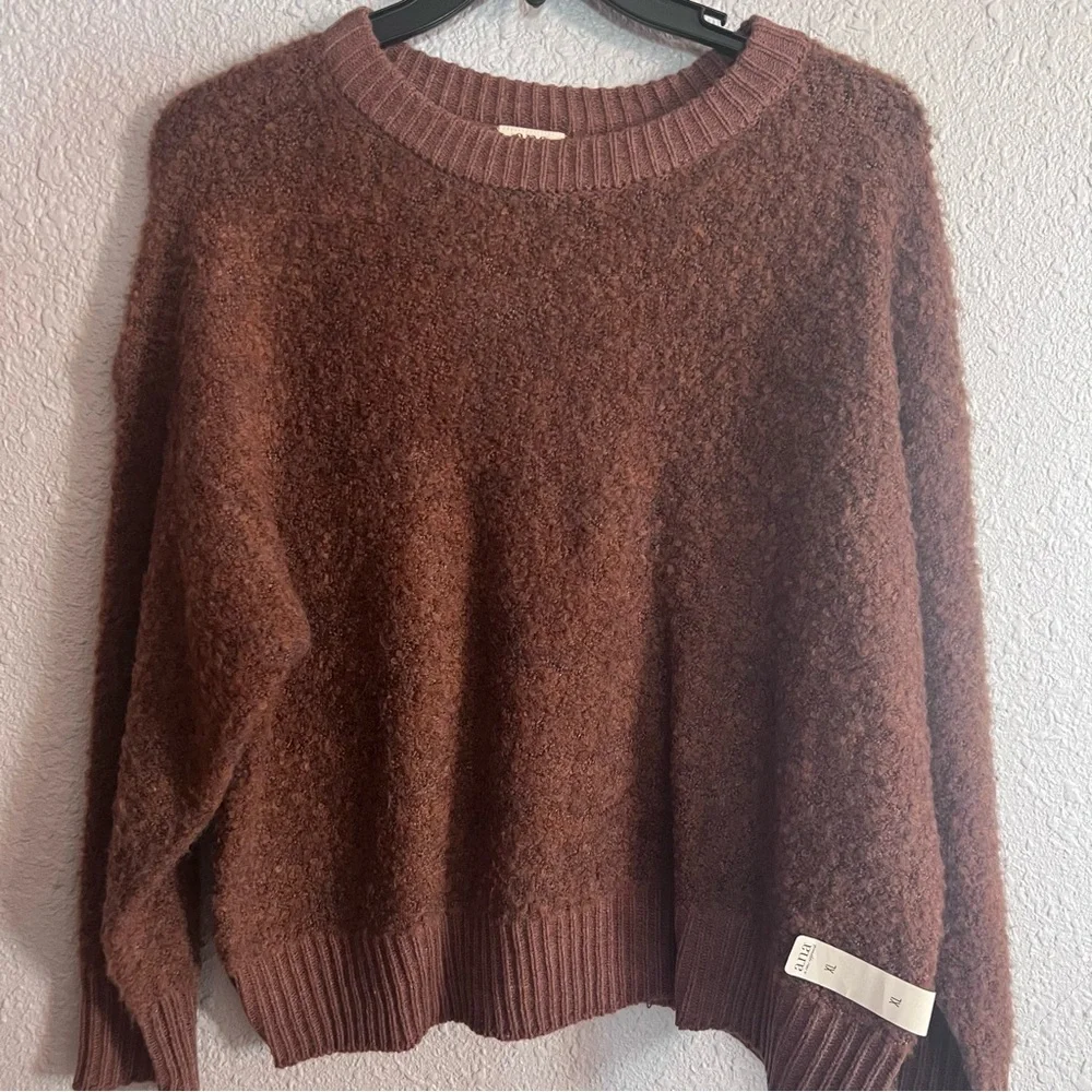 a.n.a Rich Brown Crew Neck Sweater - Picture 2 of 5
